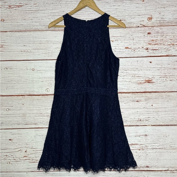 Joie Adisa Navy Blue Lace Mini Dress Sz 8 - Picture 10 of 15